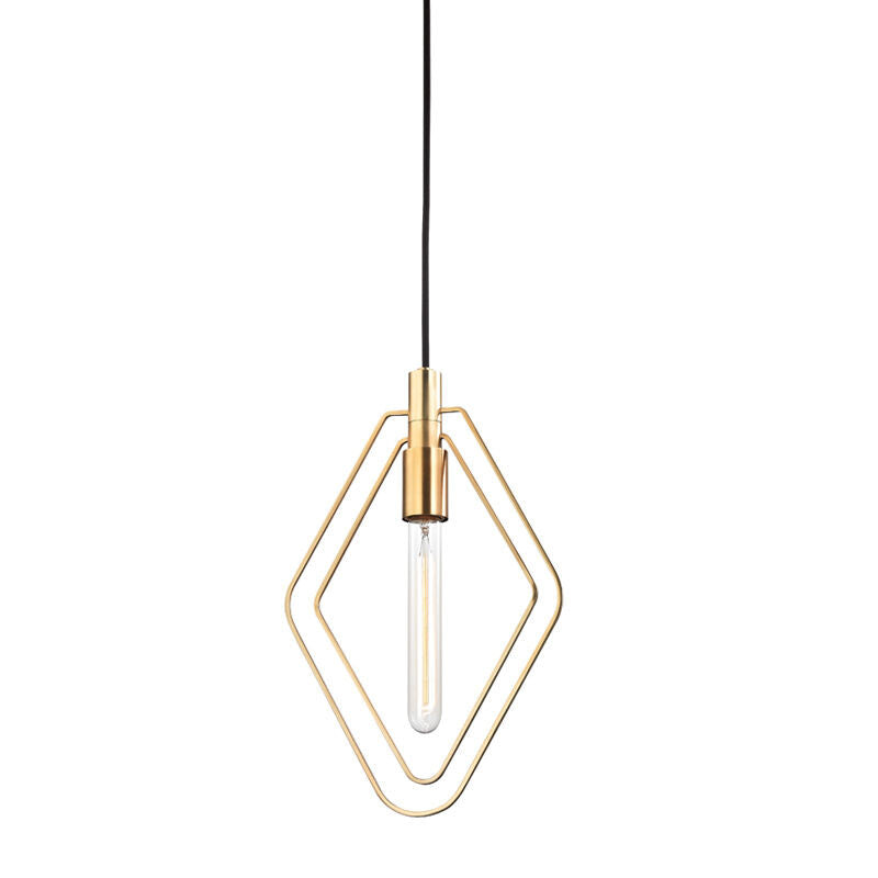 Hudson Valley Lighting Masonville Pendant in Aged Brass 3040-AGB