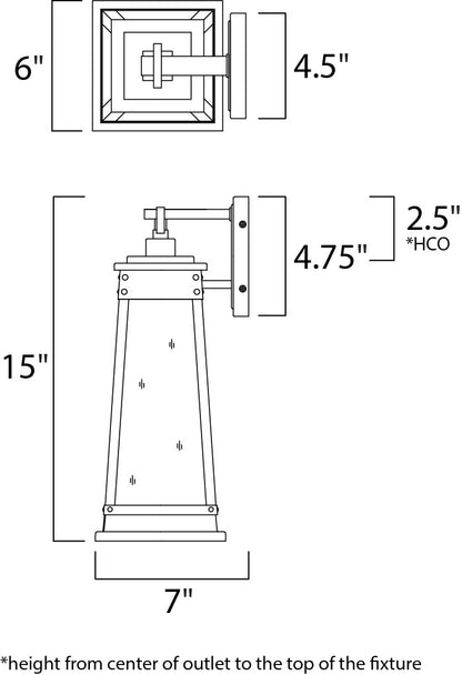 Maxim Schooner 1-Light Outdoor Sconce in Olde Brass 3043RPOLB