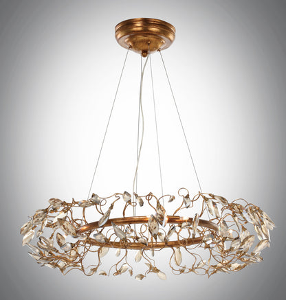 Maxim Crystal Garden 8-Light Pendant in Gold Leaf 30445CGGL