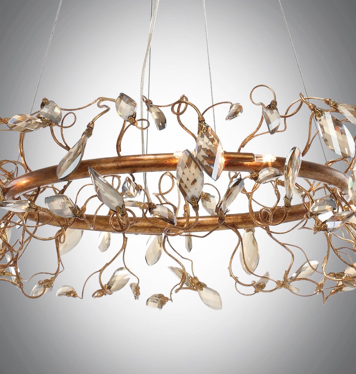 Maxim Crystal Garden 8-Light Pendant in Gold Leaf 30445CGGL