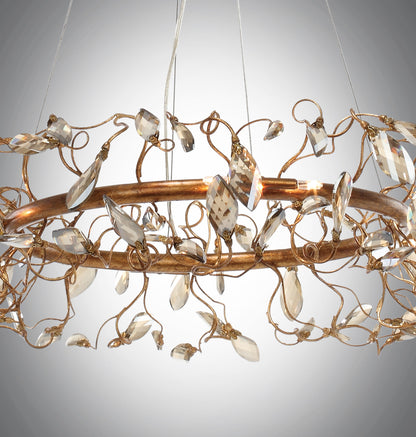 Maxim Crystal Garden 8-Light Pendant in Gold Leaf 30445CGGL