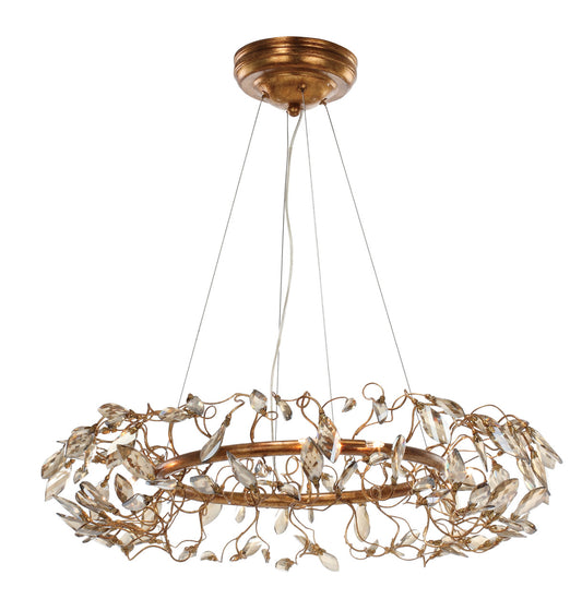 Maxim Crystal Garden 8-Light Pendant in Gold Leaf 30445CGGL