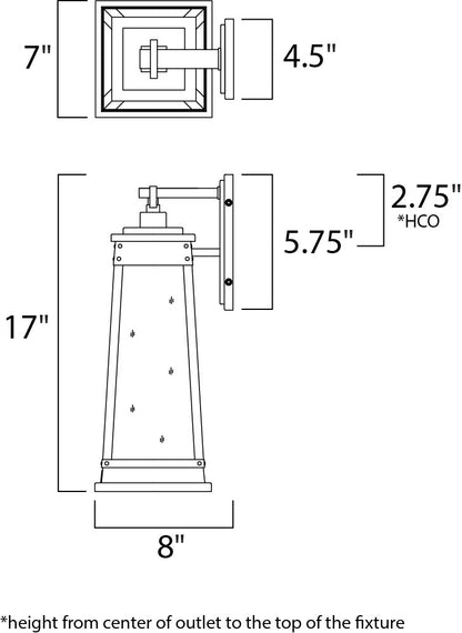 Maxim Schooner 1-Light Outdoor Sconce in Olde Brass 3044RPOLB