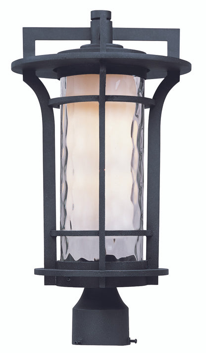 Maxim Oakville 1-Light Outdoor Pole/Post Lantern in Black Oxide 30480WGBO