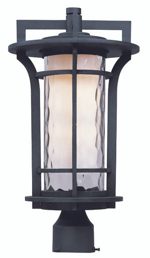 Maxim Oakville 1-Light Outdoor Pole/Post Lantern in Black Oxide 30480WGBO