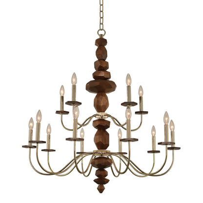 Kalco Lassen (10+5) Light 2 Tier Chandelier 304952CG