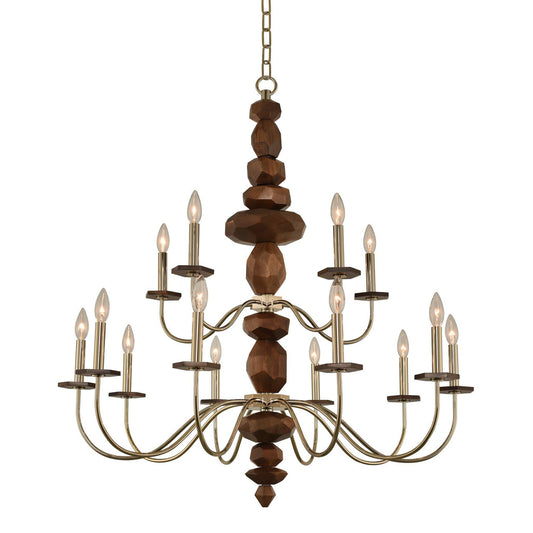 Kalco Lassen (10+5) Light 2 Tier Chandelier 304952CG