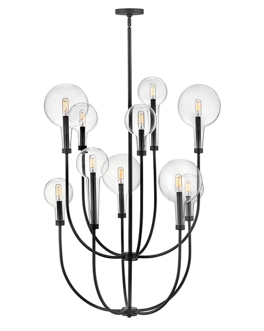 Hinkley Lighting Alchemy Medium Multi Tier Chandelier in Black 30527BK