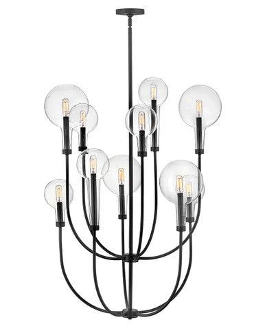 Hinkley Lighting Alchemy Medium Multi Tier Chandelier in Black 30527BK