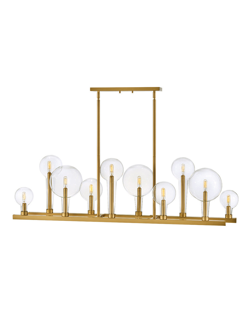 Hinkley Lighting Alchemy Ten Light Linear Lacquered Brass 30528LCB