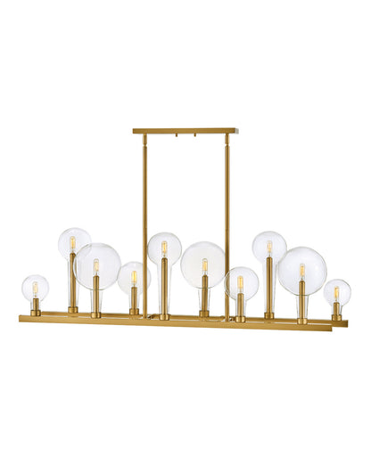 Hinkley Lighting Alchemy Ten Light Linear Lacquered Brass 30528LCB