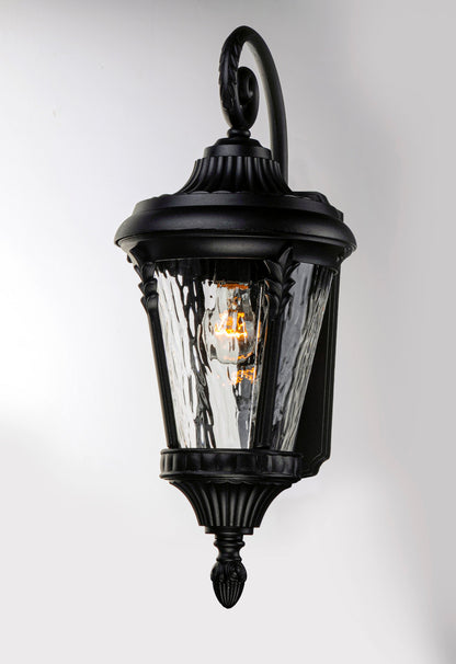 Maxim Sentry 1-Light Outdoor Wall Sconce in Black 3054WGBK