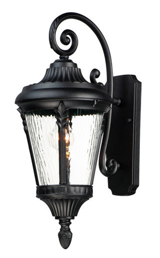 Maxim Sentry 1-Light Outdoor Wall Sconce in Black 3054WGBK