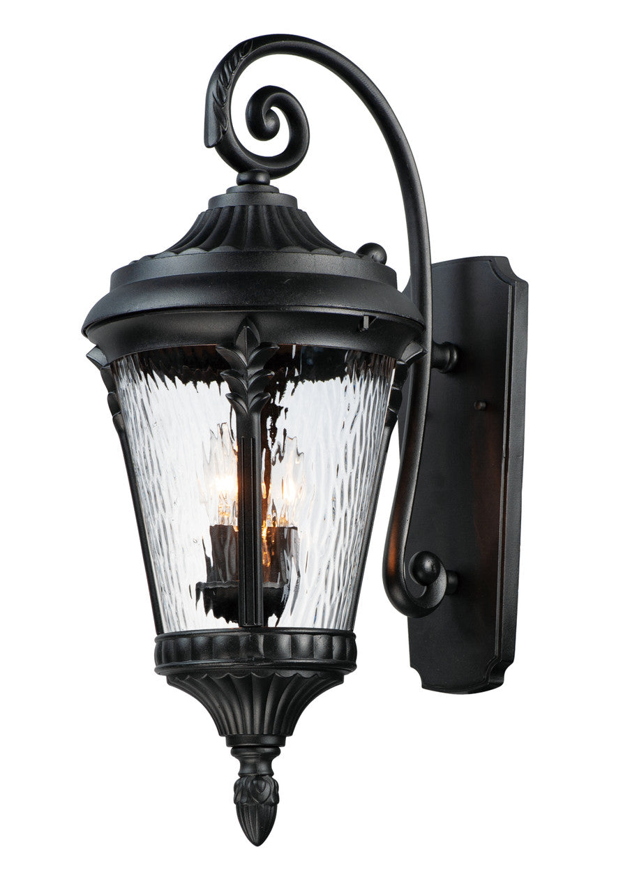 Maxim Sentry 3-Light Outdoor Wall Sconce in Black 3055WGBK