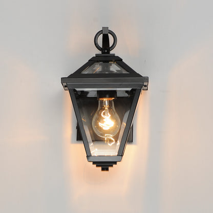 Maxim Prism 12" Outdoor Wall Sconce in Black 30562CLBK