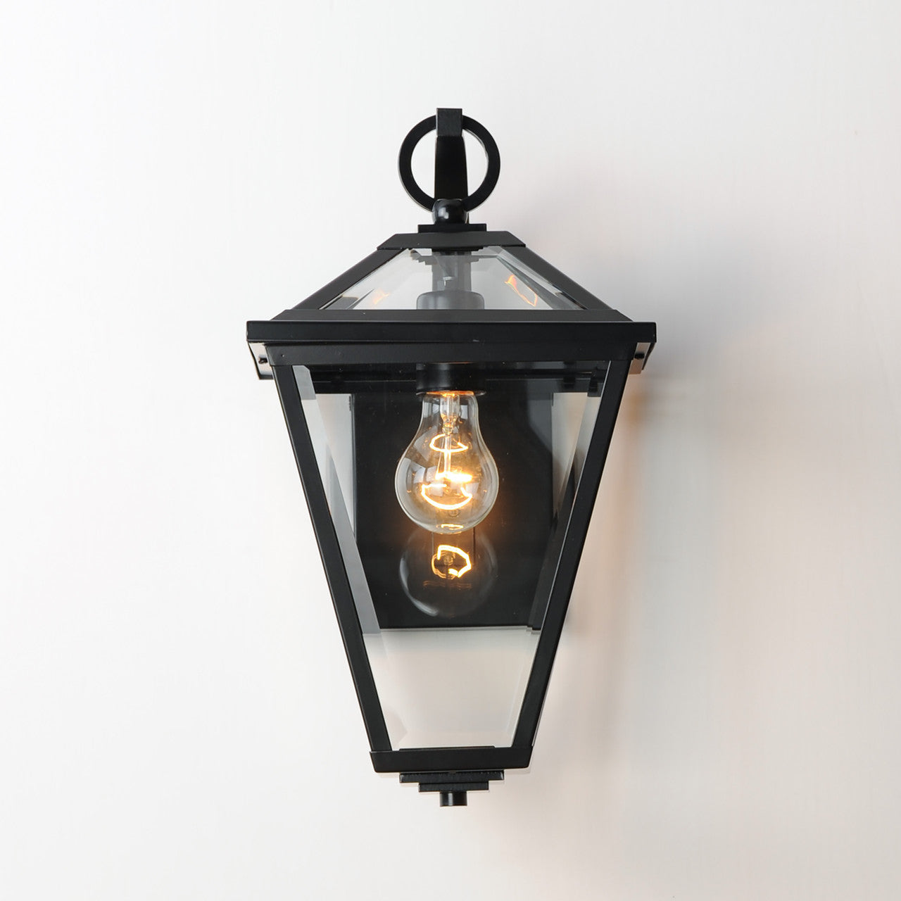 Maxim Prism 16" Outdoor Wall Sconce in Black 30564CLBK