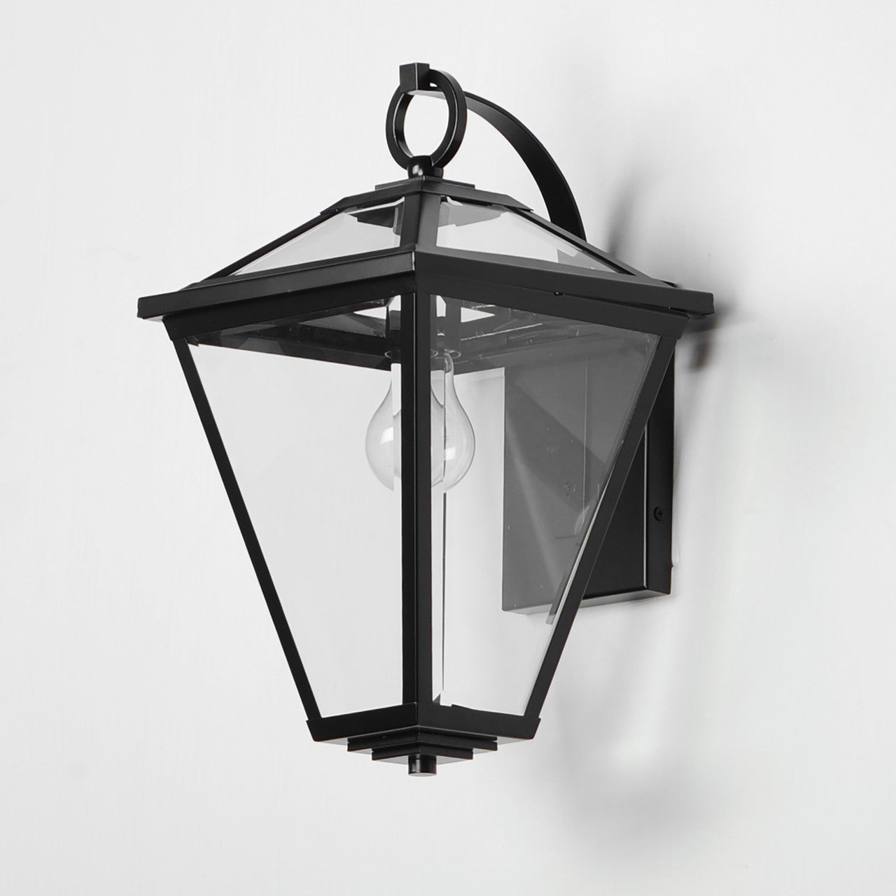 Maxim Prism 16" Outdoor Wall Sconce in Black 30564CLBK