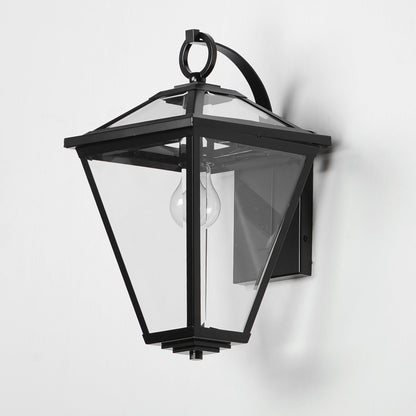 Maxim Prism 16" Outdoor Wall Sconce in Black 30564CLBK