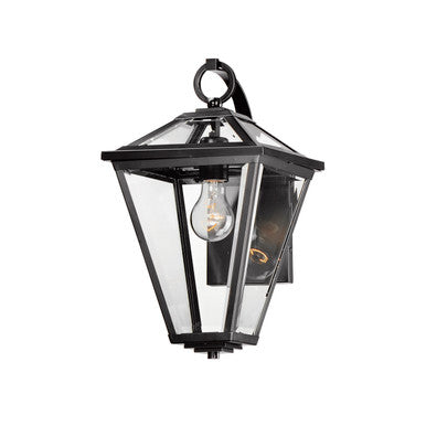 Maxim Prism 16" Outdoor Wall Sconce in Black 30564CLBK