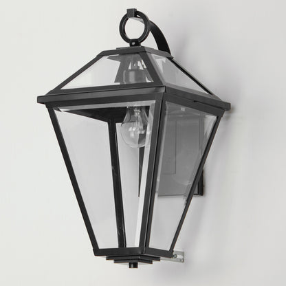 Maxim Prism 20" Outdoor Wall Sconce in Black 30566CLBK