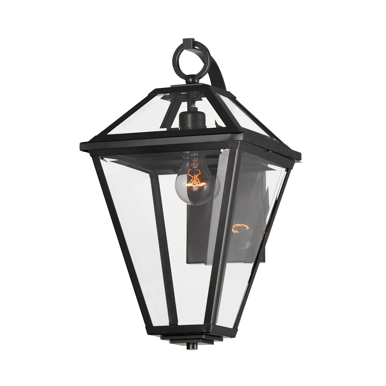 Maxim Prism 20" Outdoor Wall Sconce in Black 30566CLBK