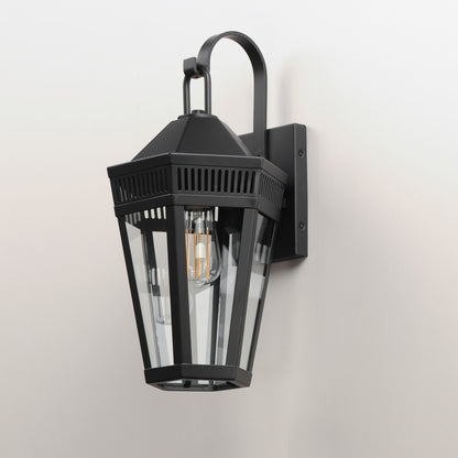 Maxim Oxford Outdoor 1-Light Wall Sconce Large in Black 30592CLBK