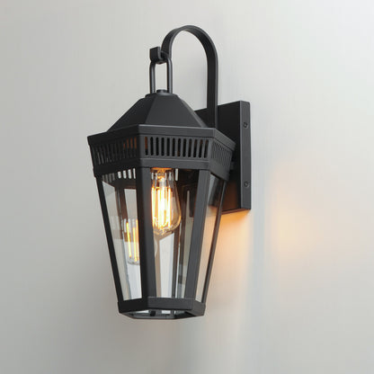 Maxim Oxford Outdoor 1-Light Wall Sconce Large in Black 30592CLBK