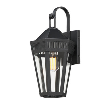 Maxim Oxford Outdoor 1-Light Wall Sconce Large in Black 30592CLBK