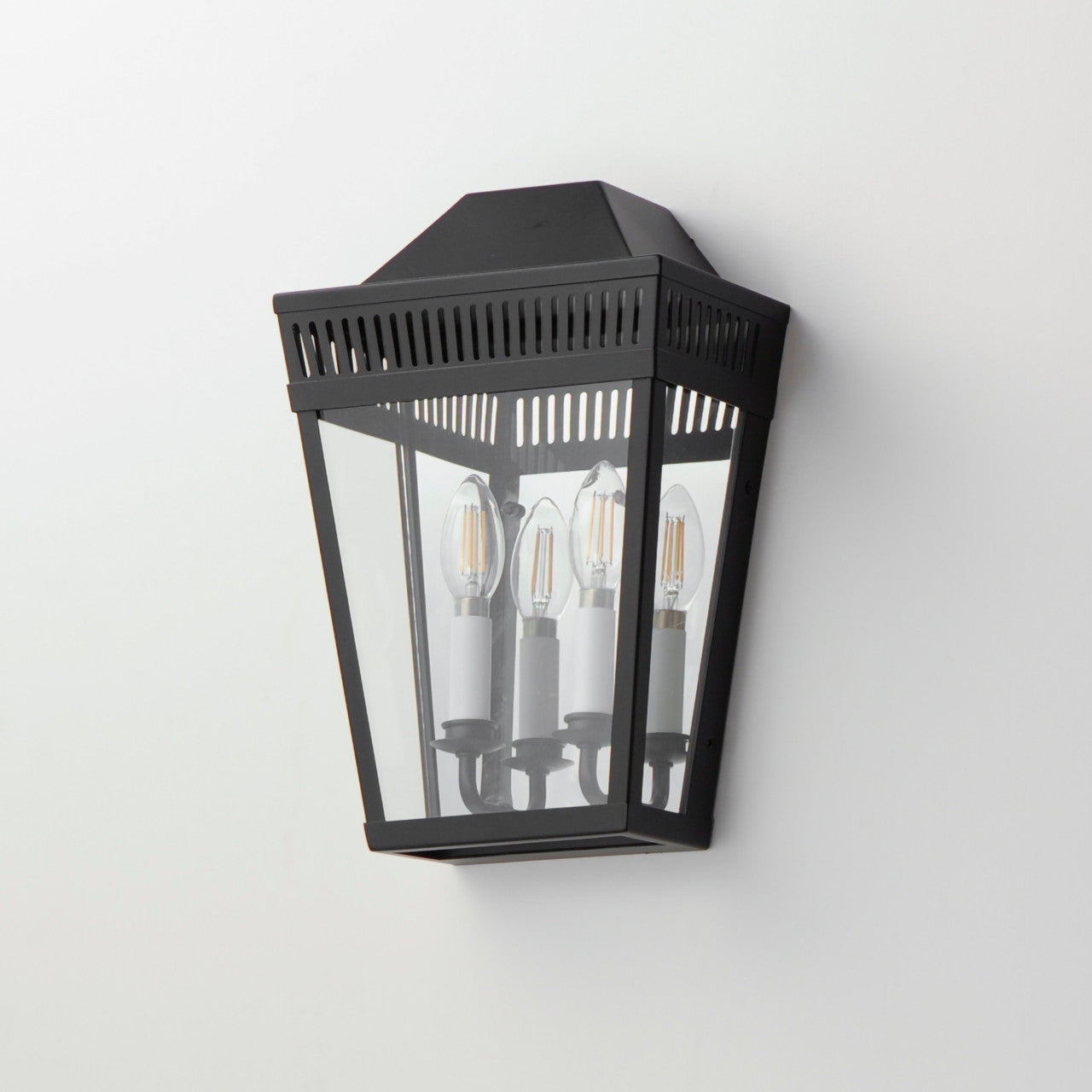 Maxim Oxford Outdoor 2-Light Wall Sconce in Black 30593CLBK