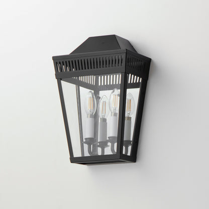 Maxim Oxford Outdoor 2-Light Wall Sconce in Black 30593CLBK