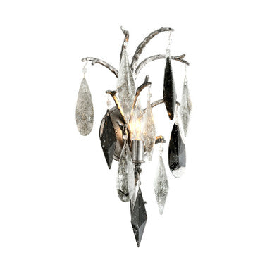 Corbett Lighting Nera Wall Sconce in Blackened Silver Leaf 306-11