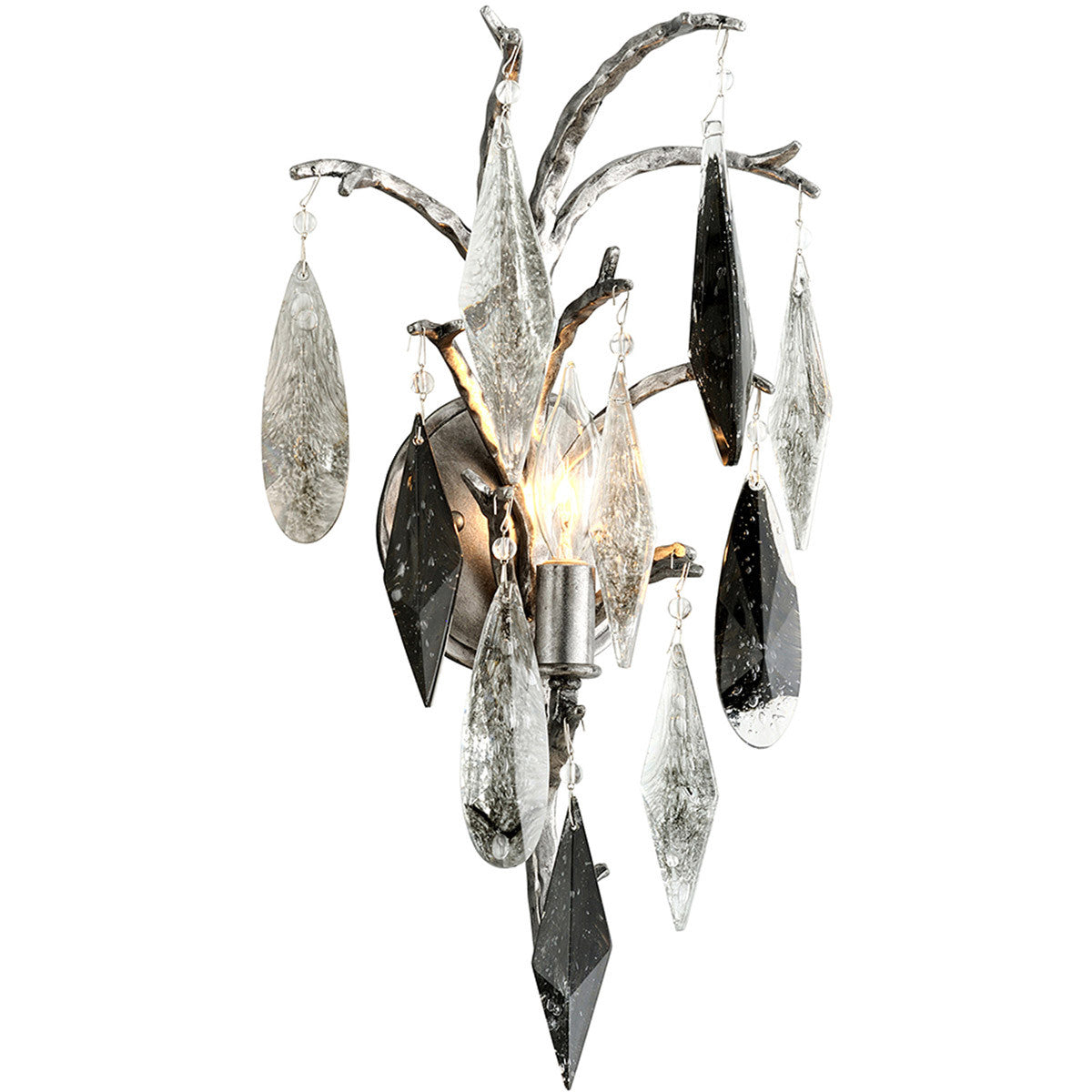 Corbett Lighting Nera Wall Sconce in Blackened Silver Leaf 306-11