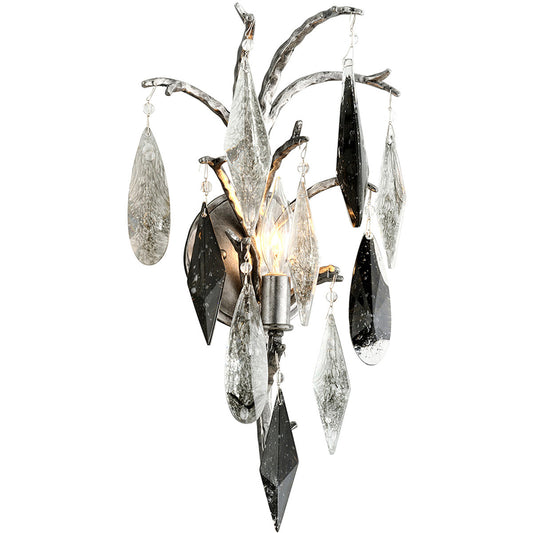 Corbett Lighting Nera Wall Sconce in Blackened Silver Leaf 306-11