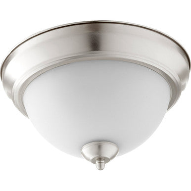 Quorum Ceiling Mount in Satin Nickel with Satin Opal 3063-11-65