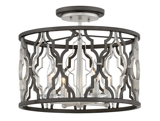 Hinkley Lighting Portico Medium Semi-Flush Mount Glacial 3063GG