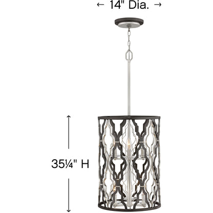 Hinkley Lighting Portico Medium Open Frame Drum Glacial 3065GG