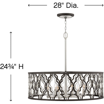 Hinkley Lighting Portico Large Convertible Drum Glacial 3066GG