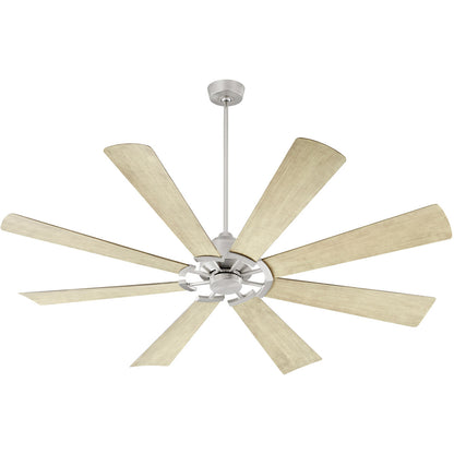 Quorum Mod Patio Fan in Satin Nickel  30728-65