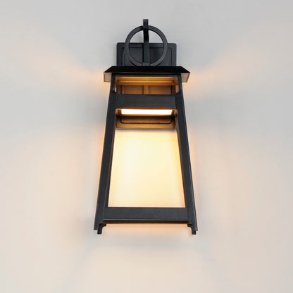 Maxim Pagoda Medium LED Outdoor Sconce in Black 30744BK