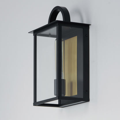 Maxim Manchester 1-Light Outdoor Wall Sconce in Black 30752CLBK