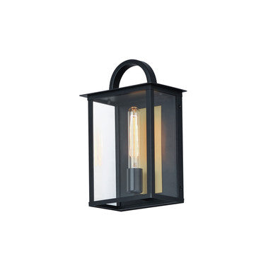 Maxim Manchester 1-Light Outdoor Wall Sconce in Black 30752CLBK