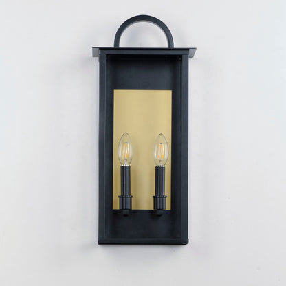 Maxim Manchester 2-Light Medium Outdoor Wall Sconce in Black 30754CLBK