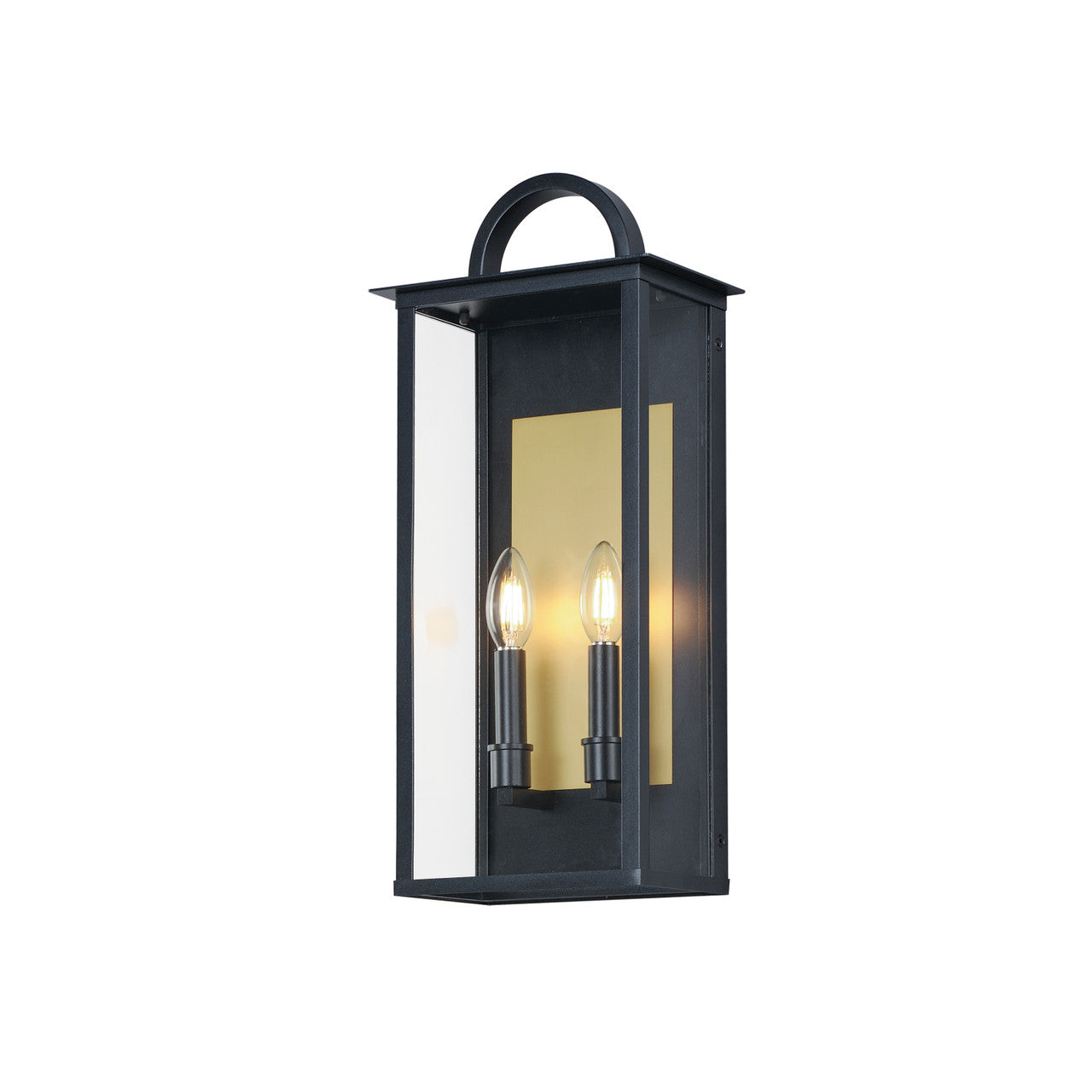 Maxim Manchester 2-Light Medium Outdoor Wall Sconce in Black 30754CLBK