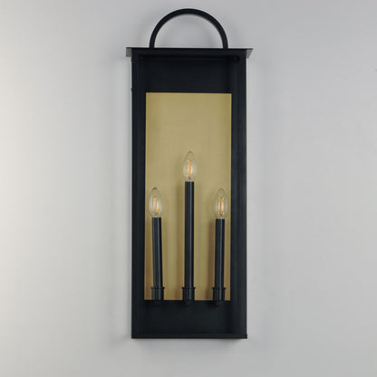 Maxim Manchester 3-Light X-Large Outdoor Wall Sconce in Black 30758CLBK