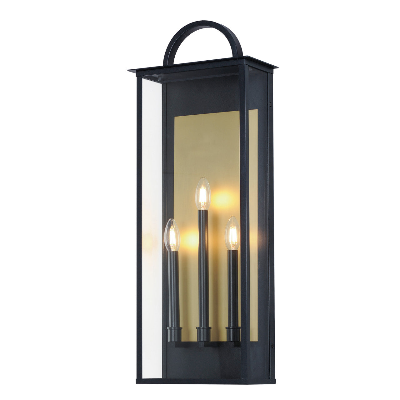 Maxim Manchester 3-Light X-Large Outdoor Wall Sconce in Black 30758CLBK