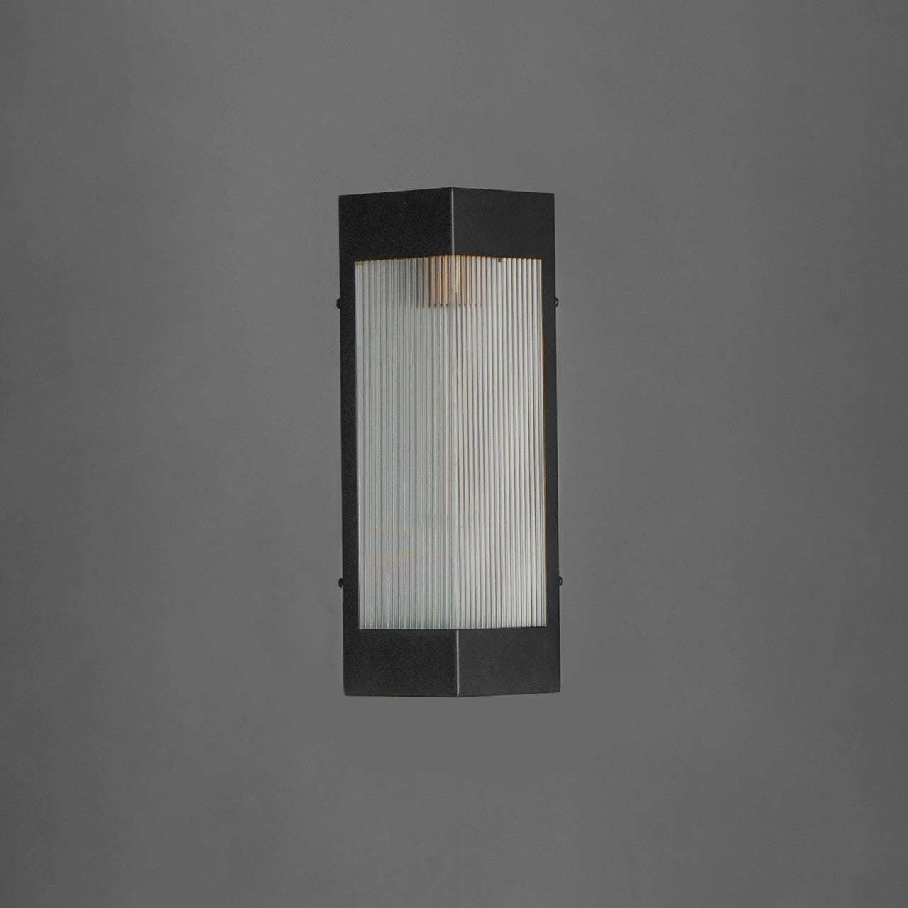 Maxim Triform 14" Outdoor Wall Sconce in Black / Antique Brass 30761CRBKAB