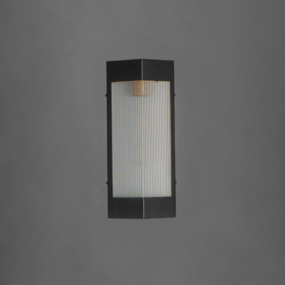 Maxim Triform 14" Outdoor Wall Sconce in Black / Antique Brass 30761CRBKAB