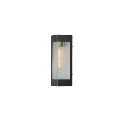 Maxim Triform 14" Outdoor Wall Sconce in Black / Antique Brass 30761CRBKAB