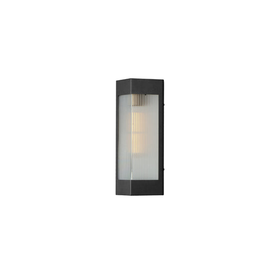 Maxim Triform 14" Outdoor Wall Sconce in Black / Antique Brass 30761CRBKAB