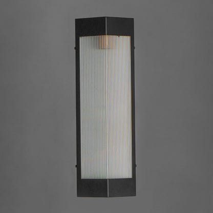 Maxim Triform 20" Outdoor Wall Sconce in Black / Antique Brass 30762CRBKAB